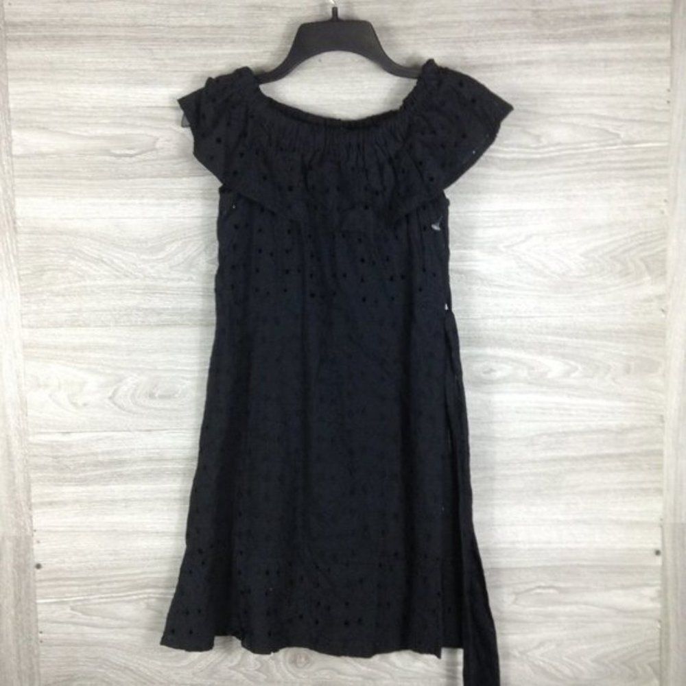 Haute Rogue Black Off the Shoulder eyelet Dress size M
